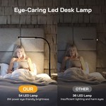 Topika - LED Desk Lamp With Clamp, USB Powered, 360 Gooseneck, 3 Colour