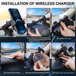 Topika - Car Wireless Charger, 15W Car Charger, Car Charger Iphone Mount