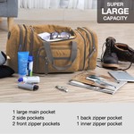 Topika Canvas Duffle Bag for Travel, 50L Expandable Weekend Duffels