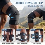 Topika - Kniee Brace, Knee Meniscus Sports Knee Guard with V-Cross Straps