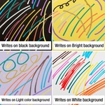 VSelect - Acrylic Paint Markers, 12 Colours, Dual Tip, Fine and Dot Tips