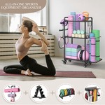 Topika - Home Gym Storage Gym Equipment Storage Rack Trolley