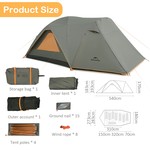 Naturehike Camping Tent 8/10 Person Waterproof 2-Layer Outdoor Family Tent