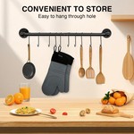 Topika - Silicone Oven Mitts Extra Long Heat Resistant 260 C - 2 Pack