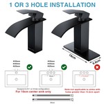 TopikaHome - Black Bathroom Faucets, Modern Sink Faucet & Basin Mixer Tap