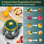 Topika 5L Meat Grinder Food Processor With Stainless Steel Bowl & 6-Blade