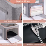 Topika - Storage Boxes for Clothes,Foldable Closet Storage w/ Clear Window