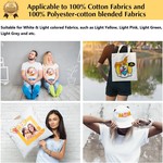 Topika - Printable Iron On Transfer Paper for T Shirts, 15pcs Light Fabric