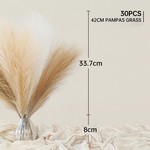 Topika Dried Pampas Grass Decor 30pcs 42cm Artificial Flower for Home Decor