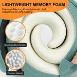 Topika Travel Pillow With Hoodie Memory Foam Hoodie Neck Pillow Black/Green