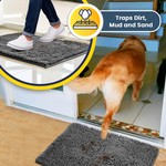 Topika Super Absorbent Non-Slip Washable Microfiber Dog Door Mat Pet Rug