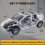 Topika - Car Sound Deadening Mat 28pcs 5mm Aluminium Bonnet Heat Shield