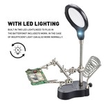 Topika Soldering Station Set, Metal Stand with LED Magnifier Helping Hands