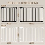 Topika Baby Gate for Stairs, 75-110cm Adjustable Safety Gate