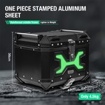 Motocentric Illuminated Motorcycle Top Case, 45L Aluminum Alloy Tail Box