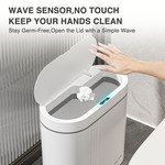 Topika - Trash Bin with Lid - Rubbish Bins for Kitchen - Hanging Garbage Can