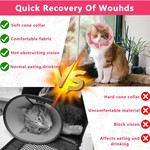 TopikaPet Soft Cat Cone Collar Alternative for Small Pets Recovery