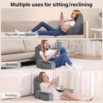 Topika Detachable Reading Pillow with Armrests, Read Chair&Headboard Pillow