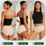 Lekkon Women Hi-Briefs Panties Classic Microfiber Silky Underwear, 3/6 Pack
