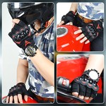 Motocentric Motorcycle Gloves Motorbike Half Finger Gloves