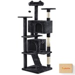 TopikaPet - 135cm Large Cat Tree Tower with Scratching Posts & Playhouse
