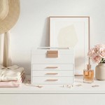 Topika Jewellery Box for Women with 12 Grid Drawer, Dust-Proof Organizer