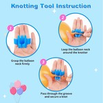 Topika Portable Electric Air Balloon Pump Inflator with 2 Tying Tools