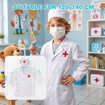Topika Kids Wooden Doctor Kit 22-Piece Pretend Play Set with Coat and Bag