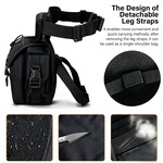Topika Tactical Leg Bag for Men - Waterproof Thigh Bag with Bottle Holder