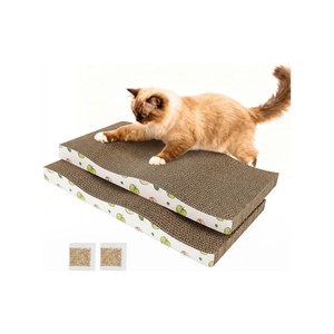 Topika Cat Scratching Board 2pcs, Curved Corrugated Scratch Pad