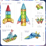 Topika Diamond Window Magnetic Tiles Building Set with Colour Box 120-Piece