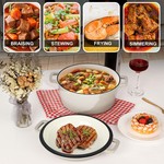 TopikaHome -Cast Iron Dutch Oven Pot Set with Skillet Lid, for Bread Baking