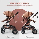 Topika Baby Travel System 3-in-1 with Car Seat, Baby Stroller for 0-36m