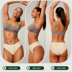 Lekkon Women's Bikinis Panties Classic Microfiber Silky Underwear 3/6 Pack