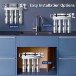 Topika- Under Sink Water Filtration System Stainless 5-Stage Filtration