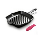 Topika Nonstick Cast Iron Grill Pan 28cm Square Cast Iron Steak Grill Pan