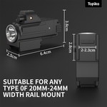 Topika 600LM Tactical Laser Sight & LED Flashlight for 20-24mm Rail