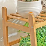 Topika Tall Indoor Plant Display Stand Rack, 4-Tier Bamboo Flower Shelf