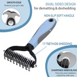 Topika Pet Dematting Comb for Dogs & Cats, Dual Sided Grooming Tool