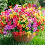 Topika Fake Flowers 20pcs Artificial Daisy & Eucalyptus Plants Home Decor