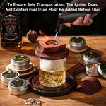 Topika Whiskey Smoker Kit Cocktail Smoker with Torch, 6pcs Wood Chips Set