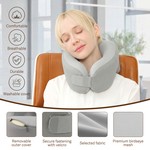 Topika - Memory Foam Travel Neck Pillow with Removable Washable Cover
