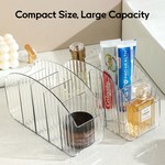 Topika - TV Remote Holder Organizer, 2pcs Clear 5-Compartment Remote Stand