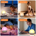 Topika Sunrise Alarm Clock with White Noise, Wake Up Light Speaker