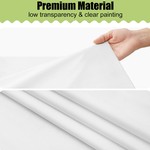Topika Round Table Cloth - 12 Piece Disposable White Tablecloths for Table