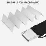 Topika 16 plates Camping Stove Windscreen, Portable Folding Al Wind Shield