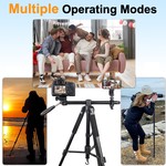 Topika-F-180T Black Camera Tripod, 1.8m Iron Tube, 3 Feet Stand, 18cm-180cm