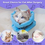 Topika Cat Cone Collar, Soft Adjustable Recovery Donut for Cats and Kittens