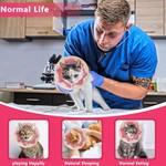 TopikaPet Soft Cat Cone Collar Alternative for Small Pets Recovery