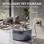 Topika 3.2L Stainless Steel Automatic Pet Water Fountain Dispenser